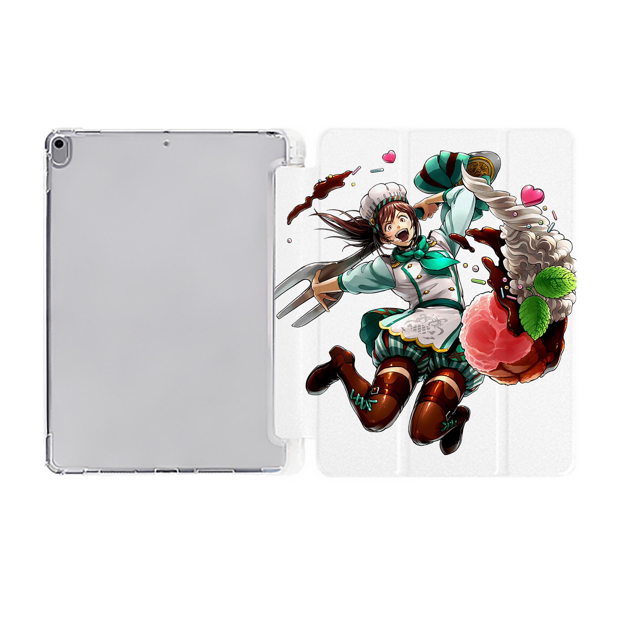 （画像用） 進撃の巨人 サシャ·ブラウス Attack on Titan Sasha Blaus IPad ケース ペン収納付き 三つ折りスタンド PUレザー×シリコン 対応機種9.5/10.5/10.9インチ